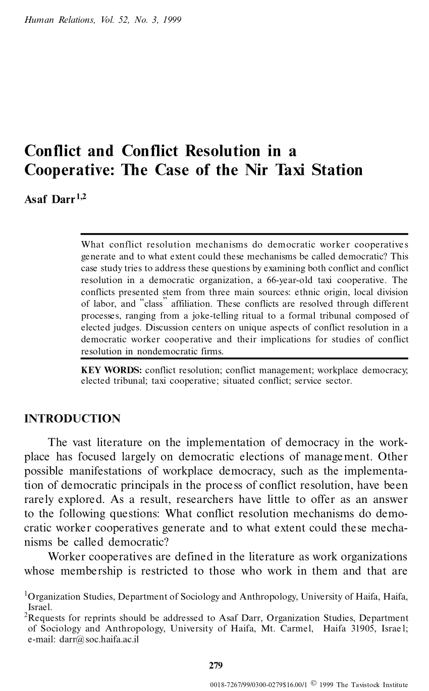 conflict management case study with solution pdf