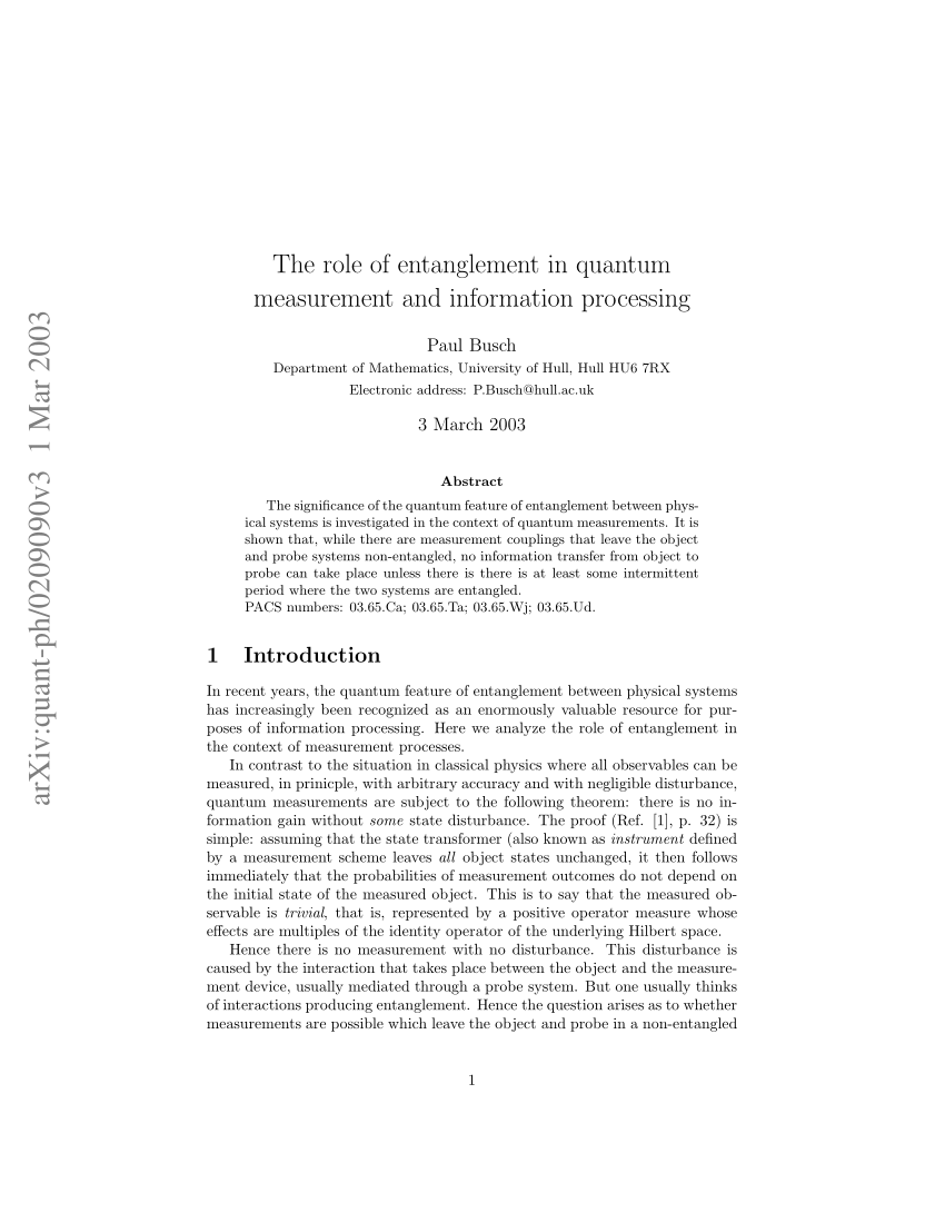 research paper on quantum entanglement