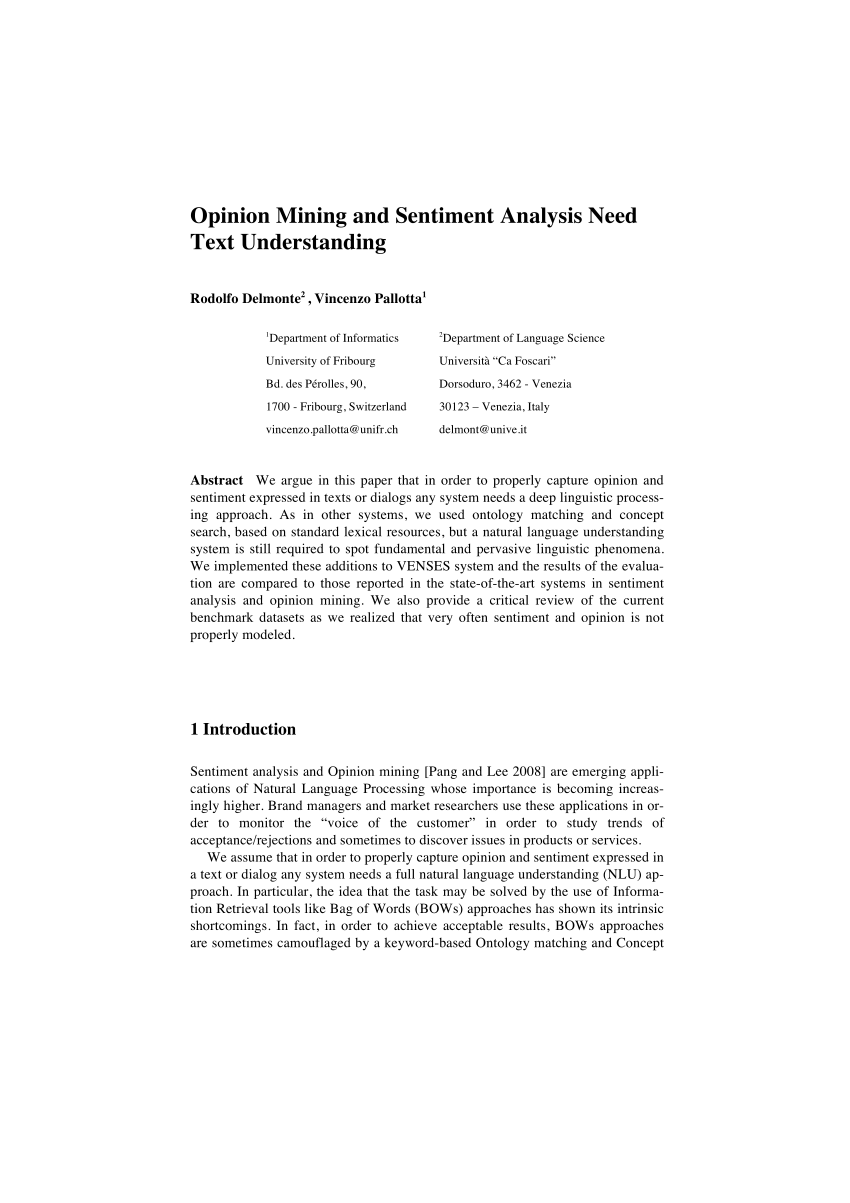 opinion mining and sentiment analysis research papers