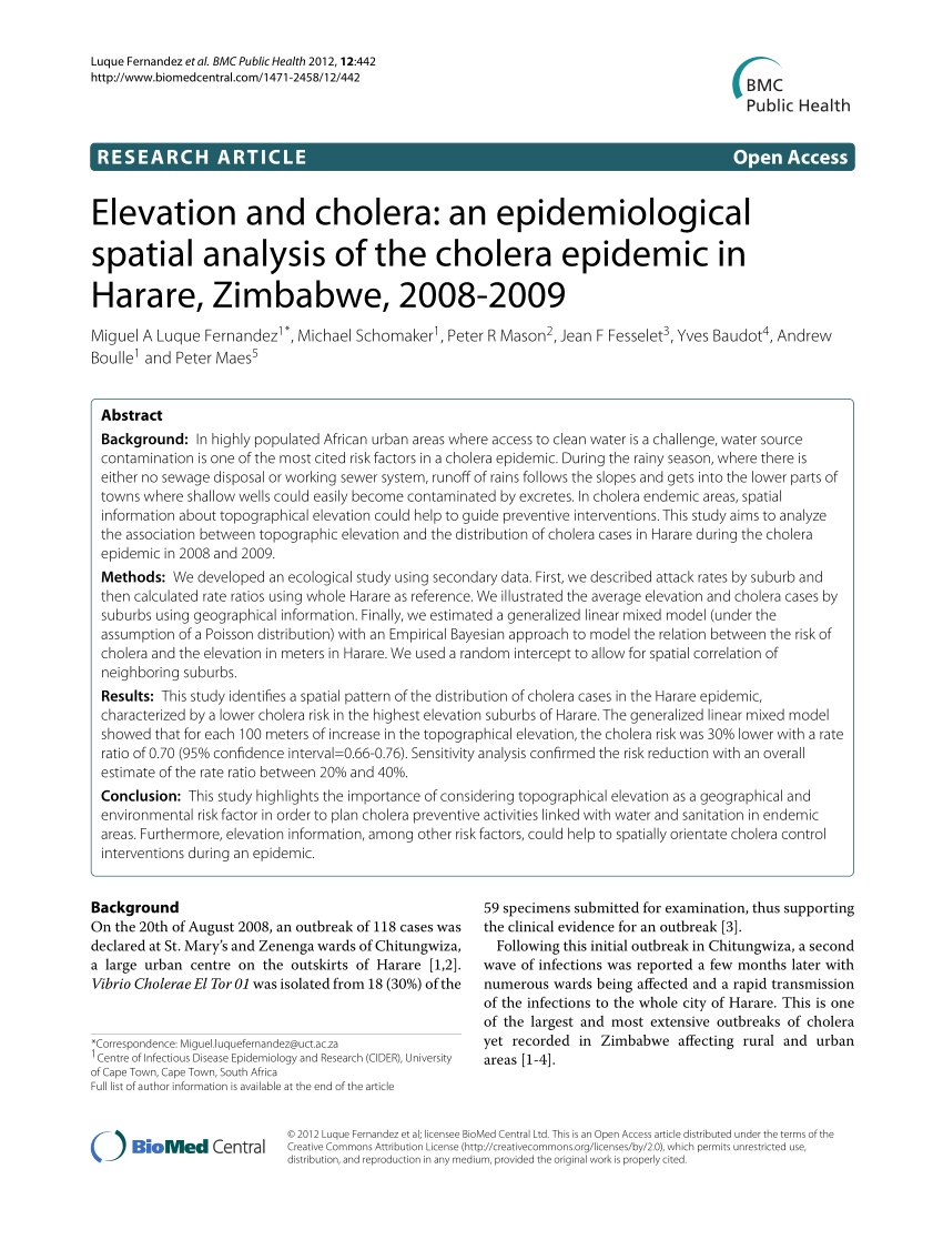 research proposal on cholera pdf