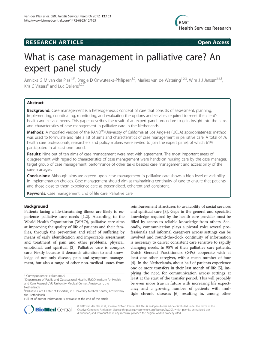 a case study on palliative care