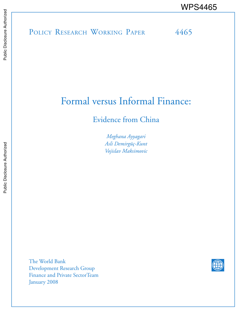 pdf-formal-versus-informal-finance-evidence-from-china