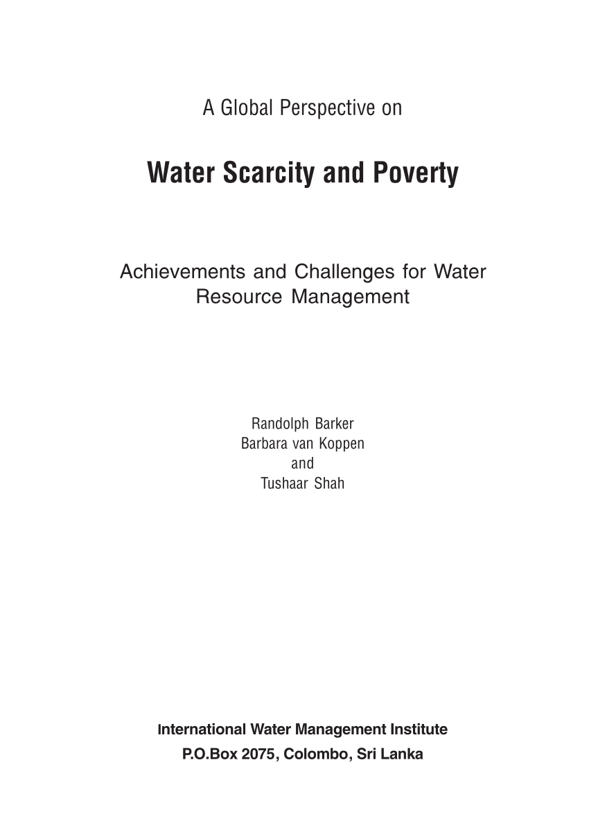 water crisis essay pdf