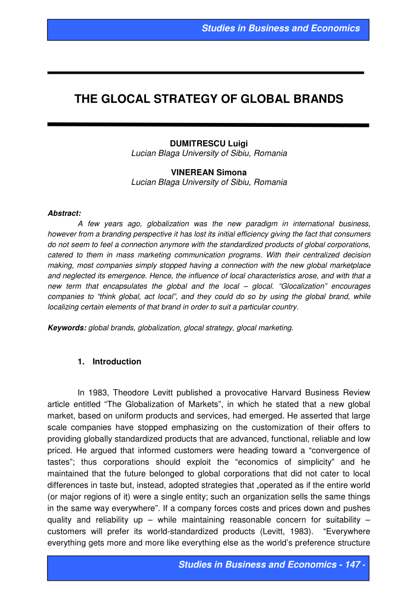 PDF) The Lure of the Local: A few observations on the global branding of  regional architectures