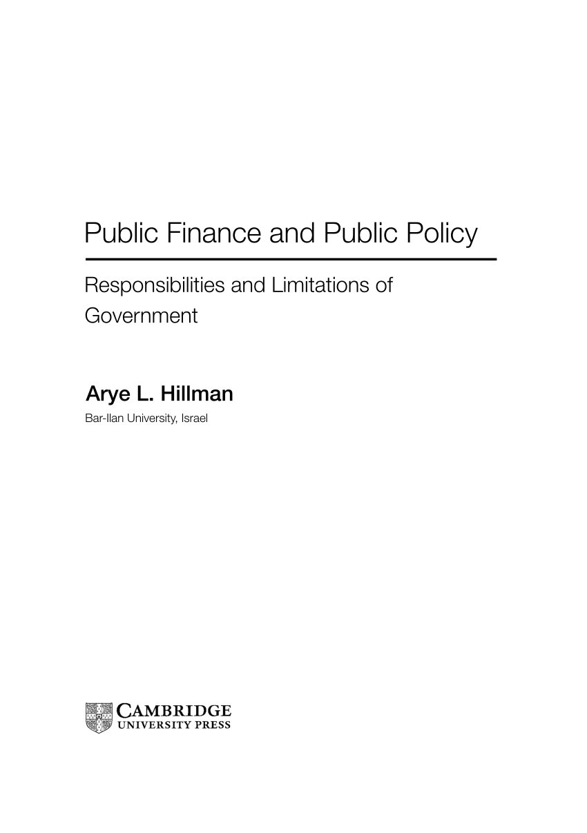 public finance research papers pdf