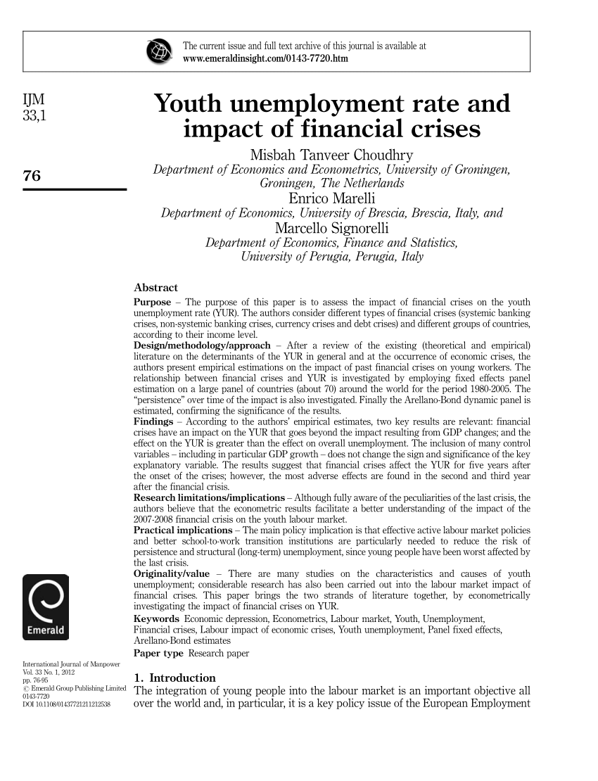 research questions about youth unemployment