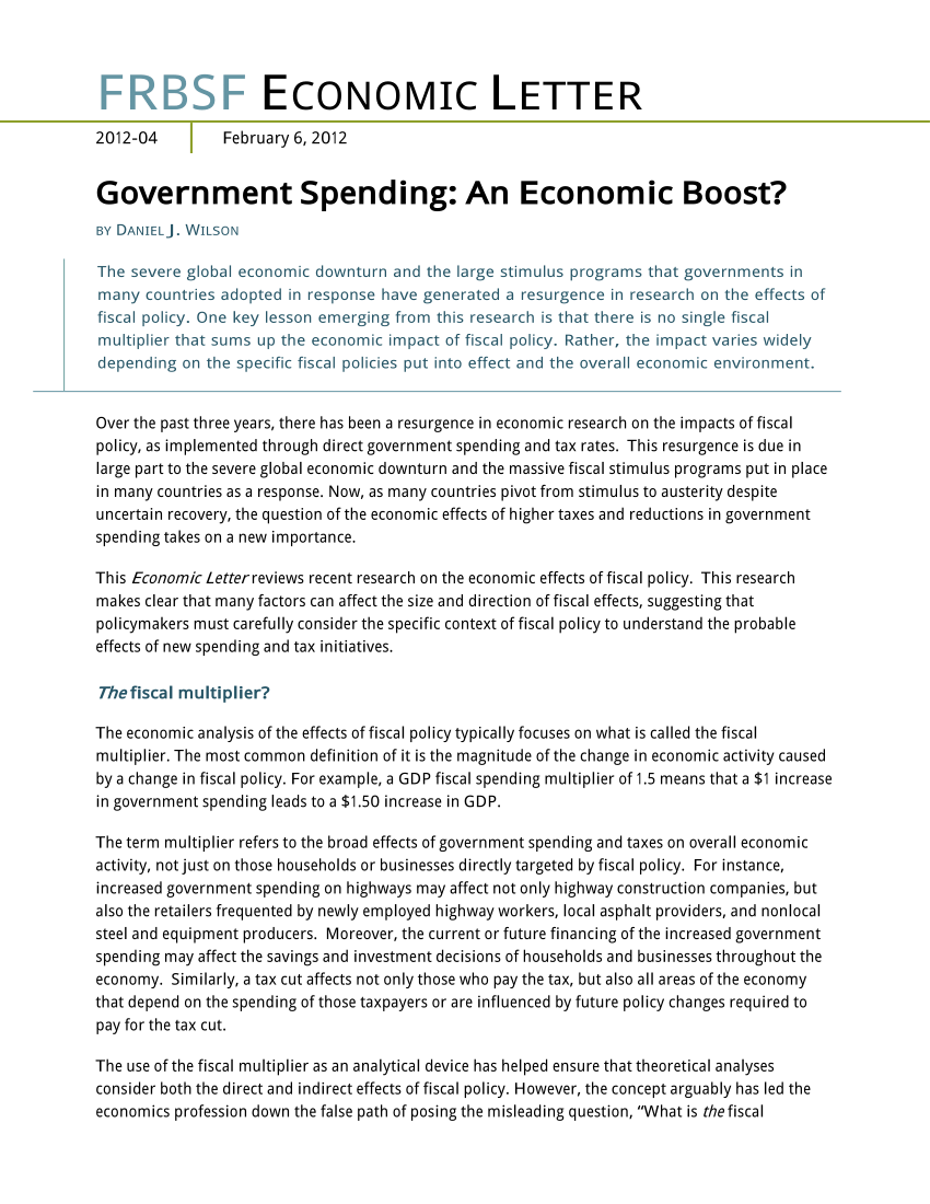 research paper on government spending
