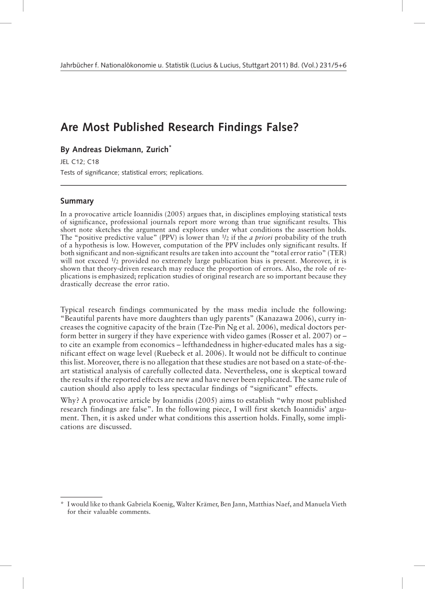 why most research findings are false pdf