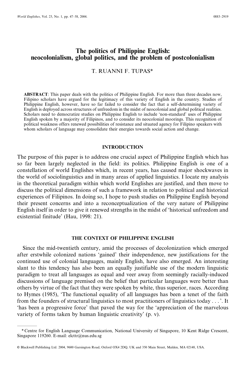 research paper about politics in the philippines pdf