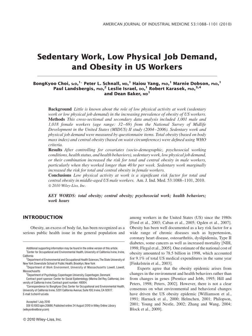 ssa grids for sedentary work