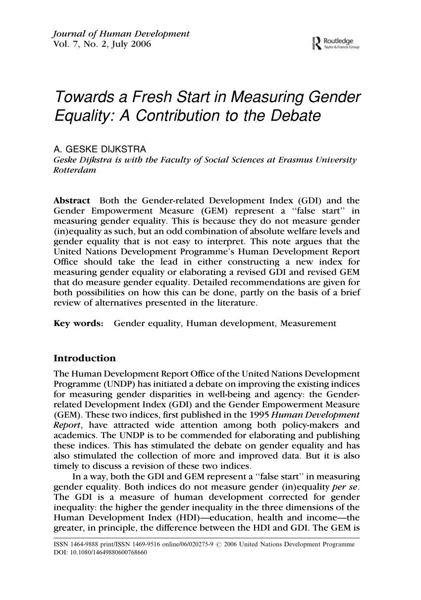 thesis on gender equality pdf