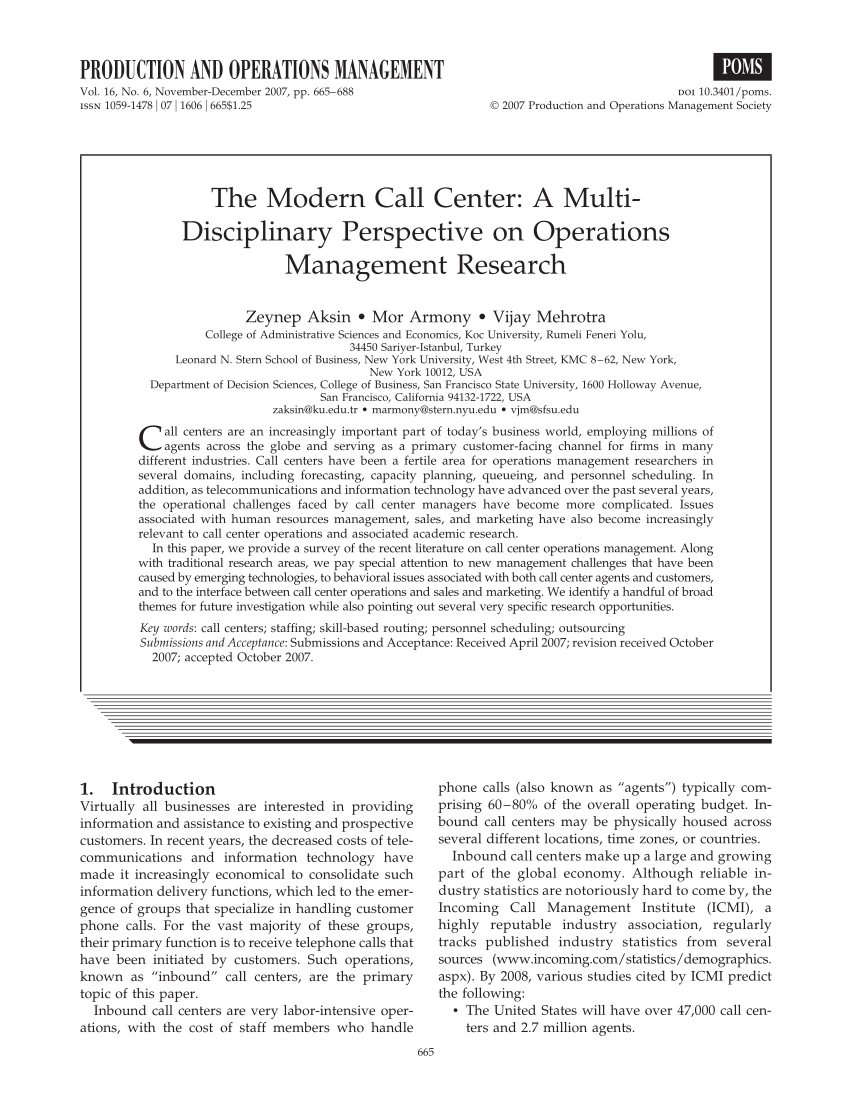research paper about call center agents