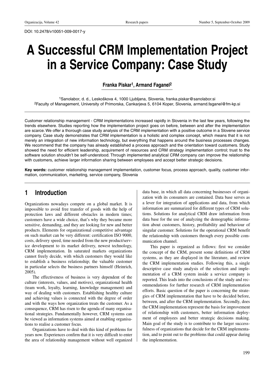 crm case study examples