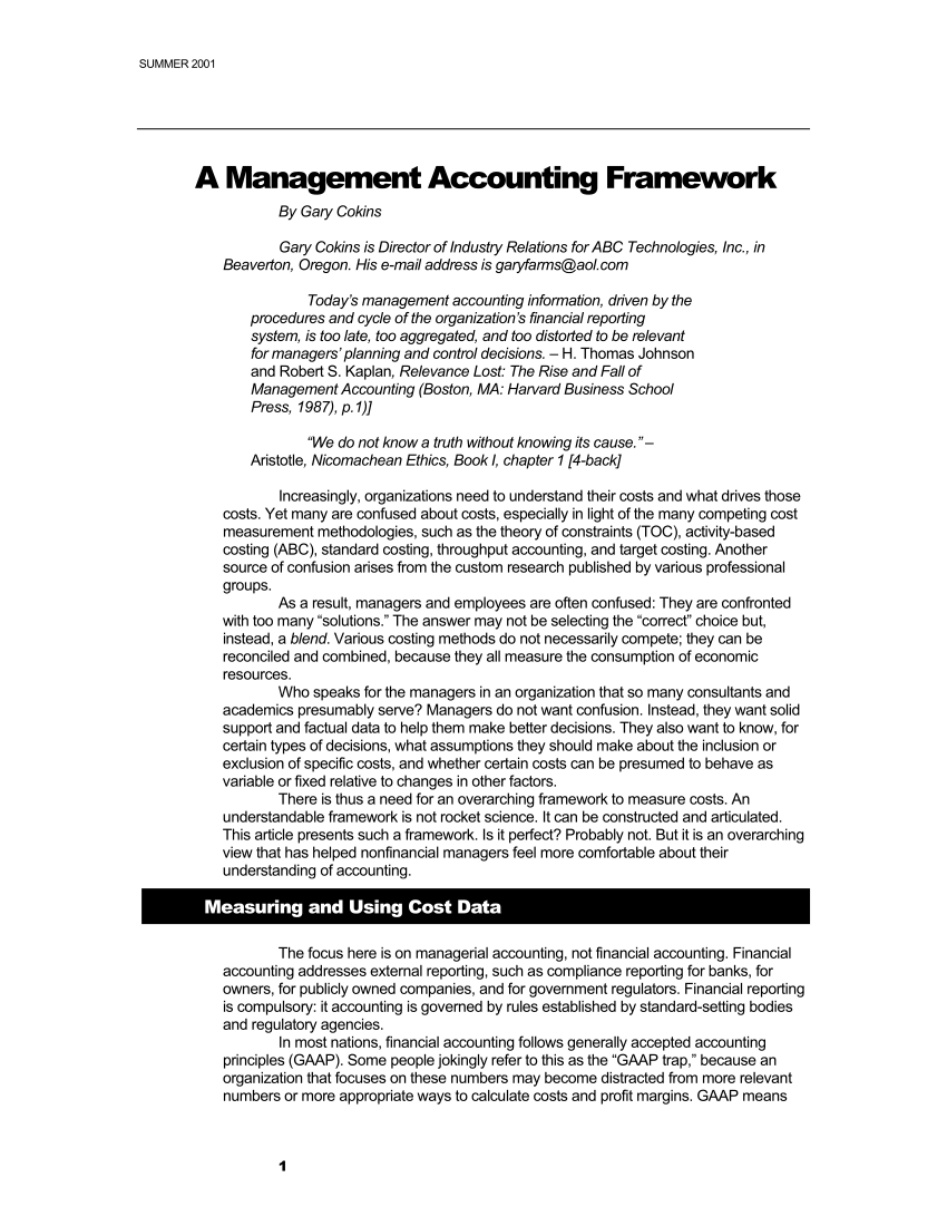 ethical issues in management accounting