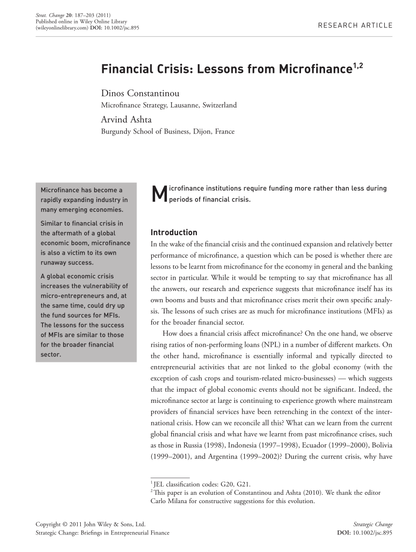 master thesis financial crisis