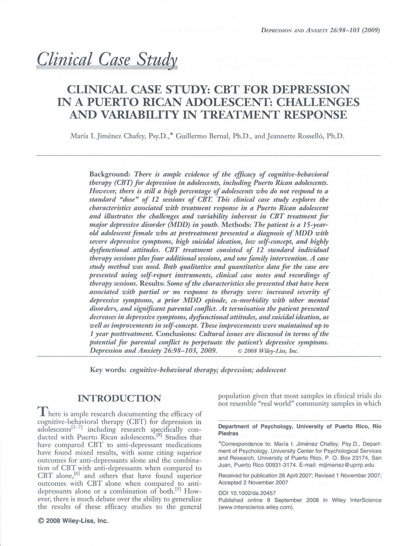 case study clinical example cbt