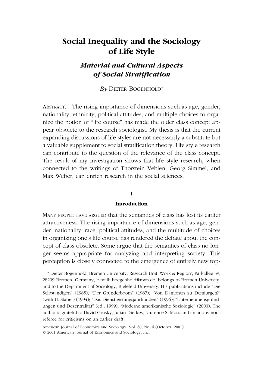 social stratification essay example