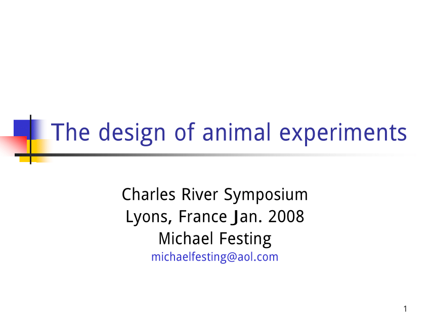 the design of animal experiments pdf