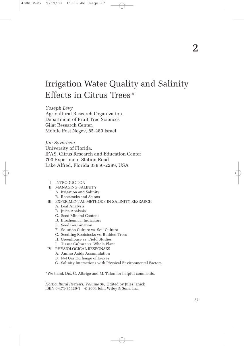 research paper on irrigation water quality