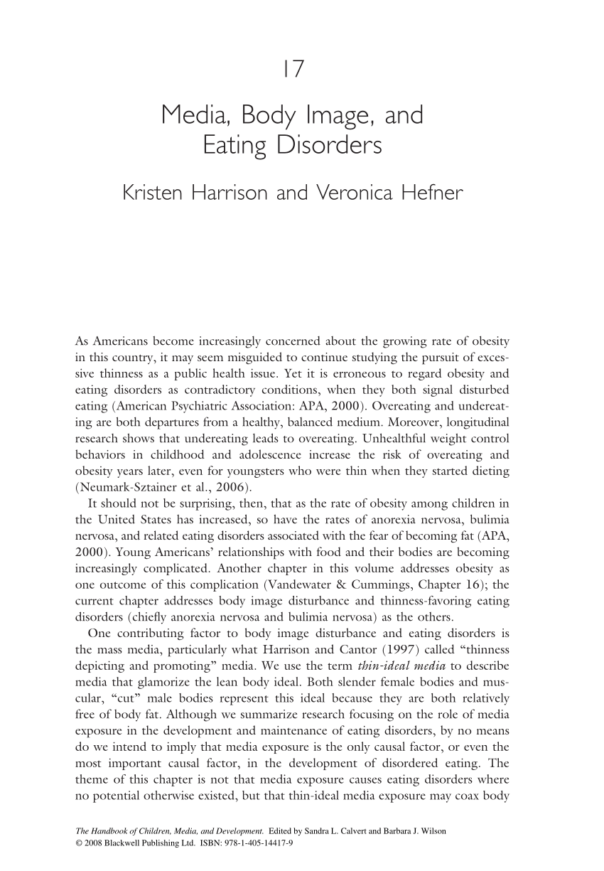 Disciplina Muelle del puente Lanzamiento PDF) Media, Body Image, and Eating Disorders