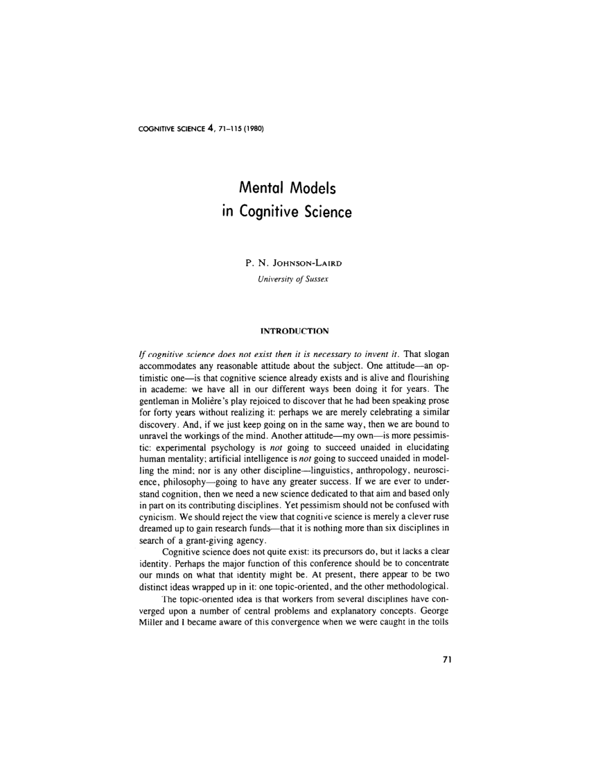 PDF) Models of Memory: Wittgenstein and Cognitive Science