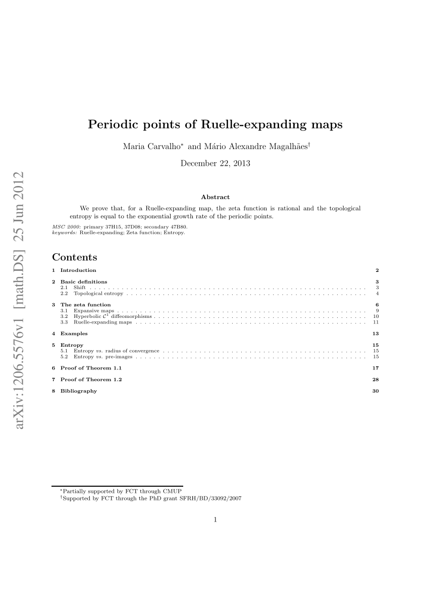 Pdf Periodic Points Of Ruelle Expanding Maps