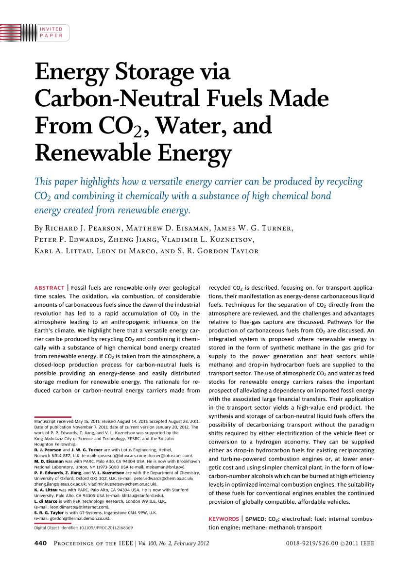 carbon neutral fuels