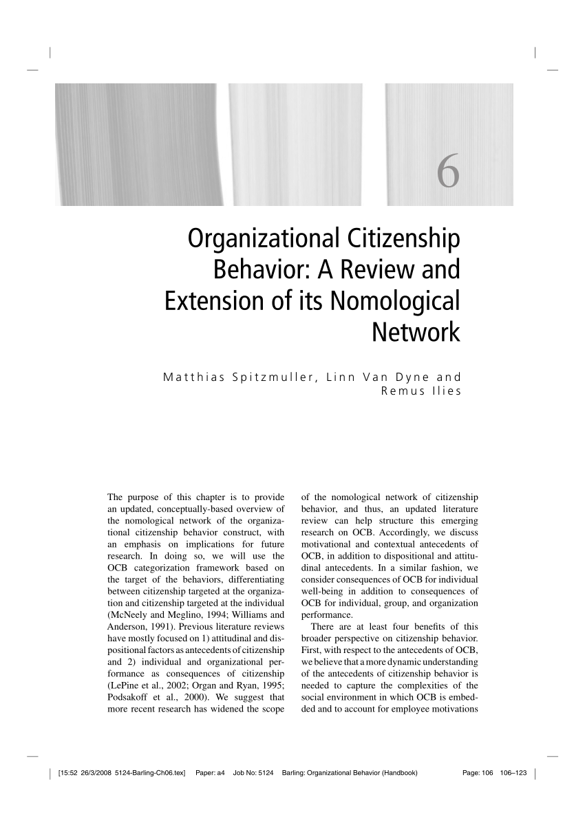 research paper on organizational citizenship behavior