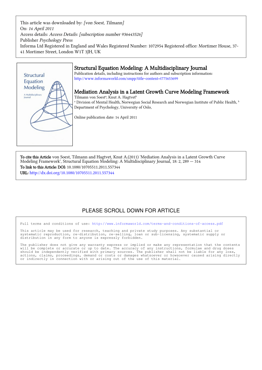 curve statistical growth analysis Mediation  a Analysis Download Latent in (PDF Growth