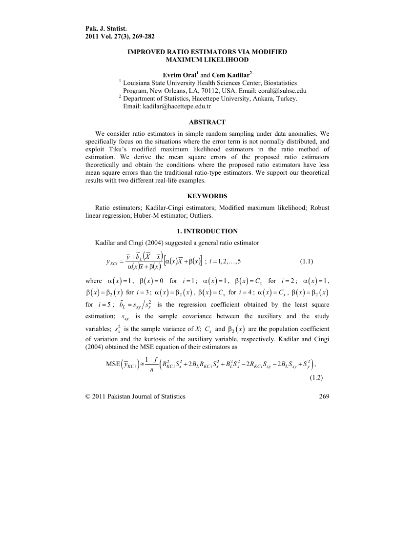 pdf-improved-ratio-estimators-via-modified-maximum-likelihood