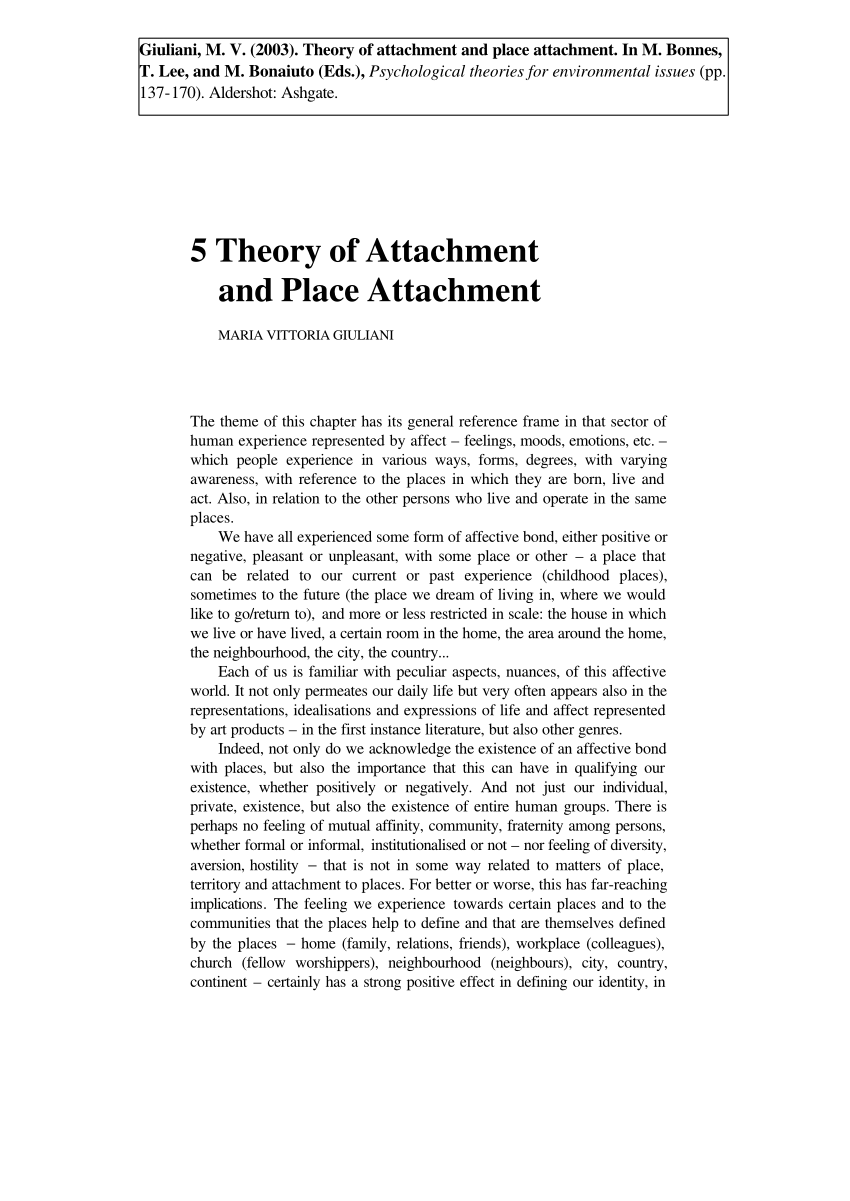 Essay on attachment theory