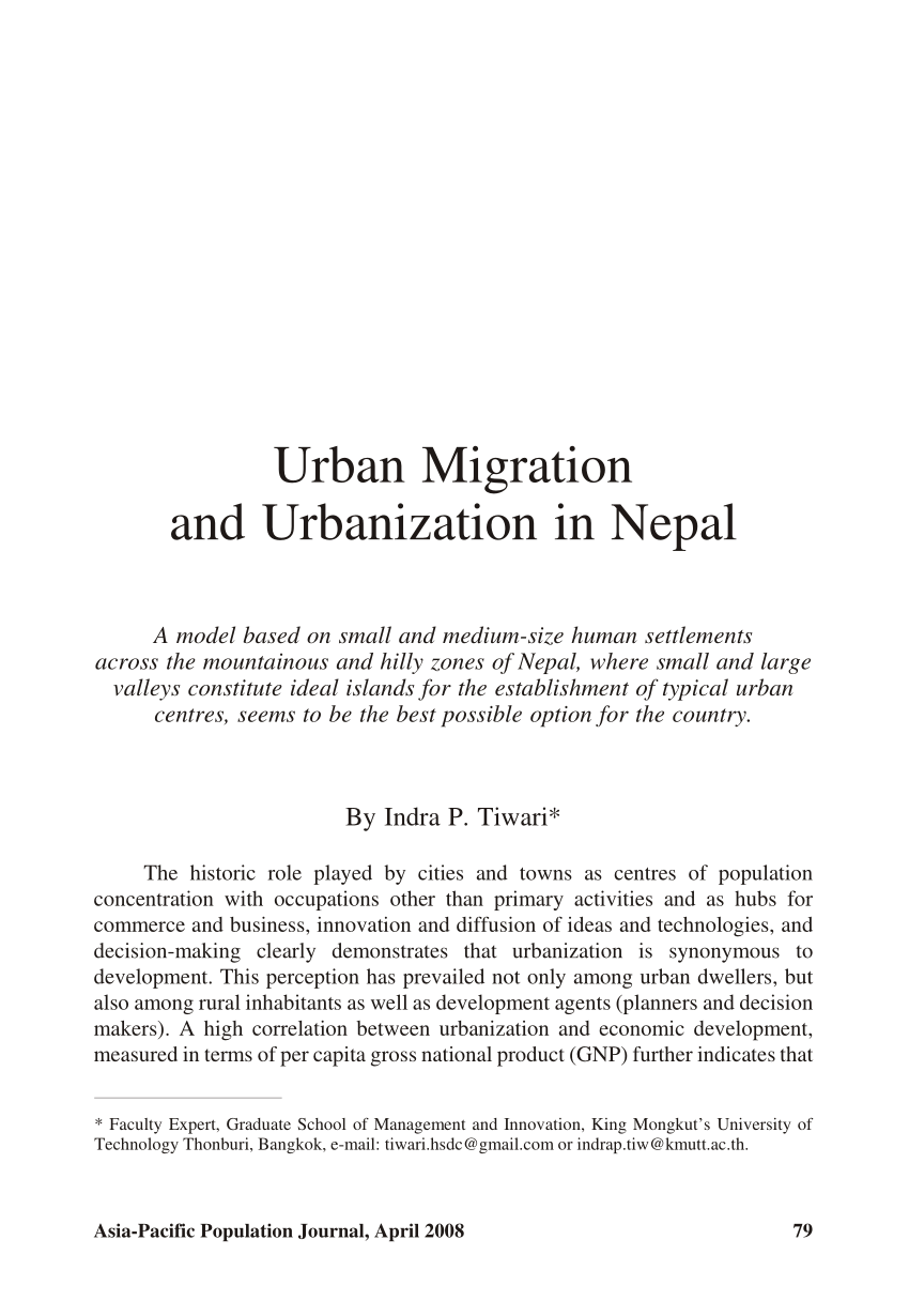 write an essay on the trend of migration in nepal