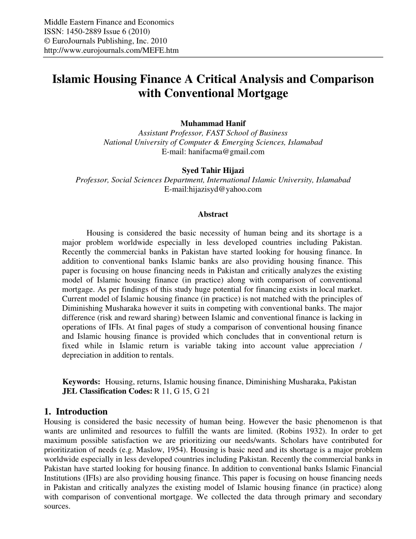 PDF Islamic House Financing A Critical Analysis And Comparison With   Largepreview 