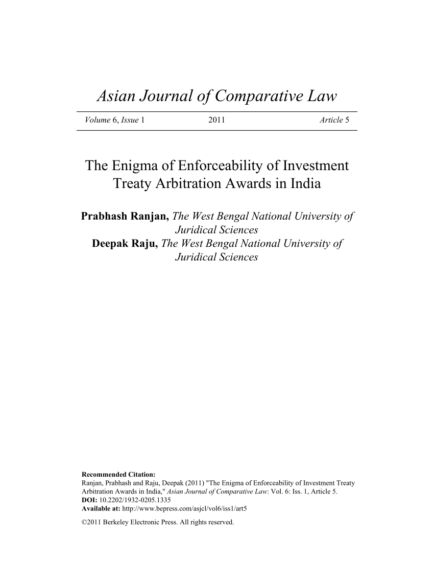 research paper on arbitration law in india