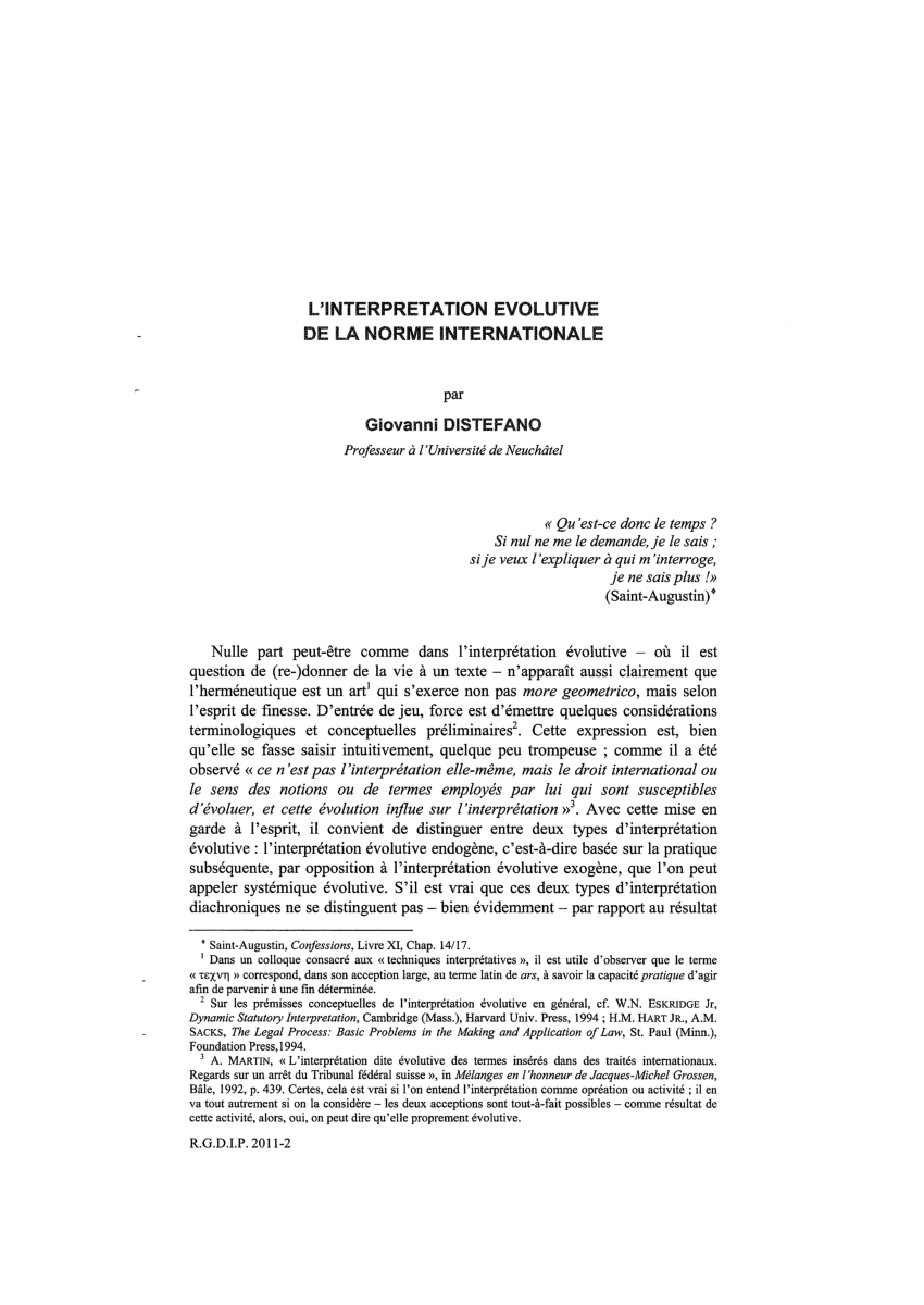 Pdf Dynamic Interpretation Of International Treaties