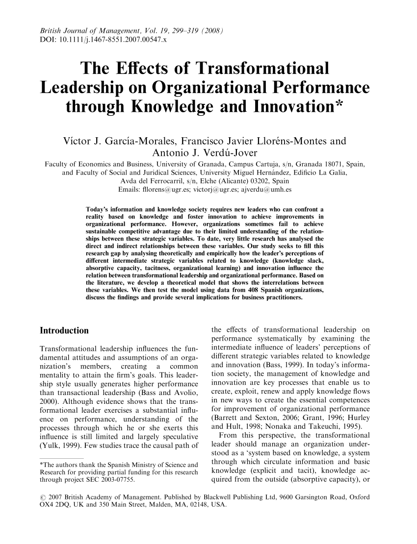 case study of organisational innovation