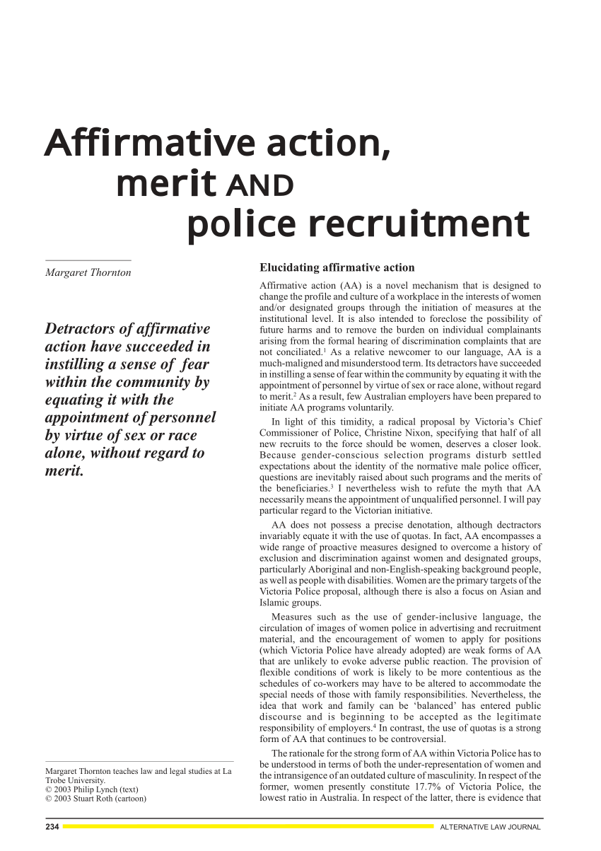affirmative action research paper