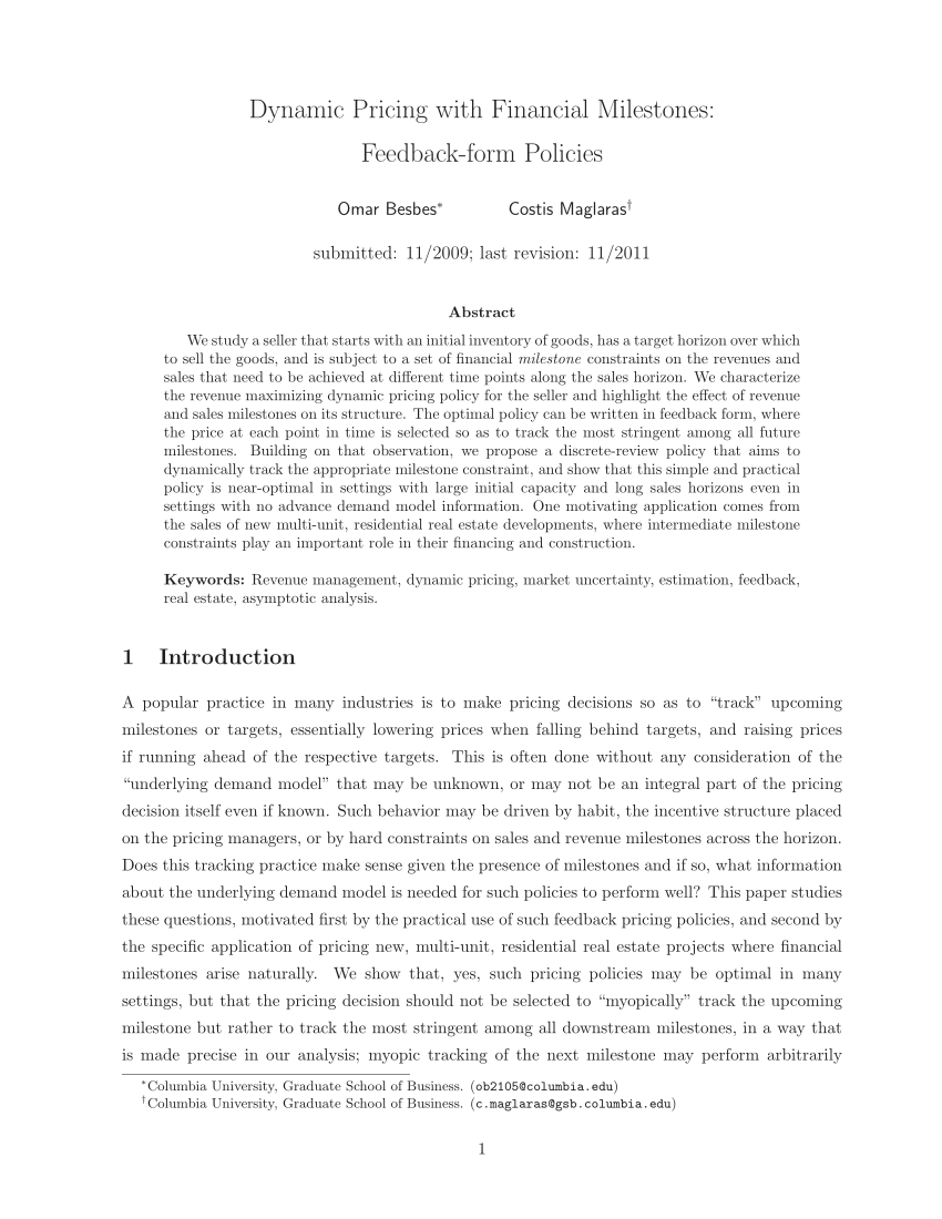 pdf-dynamic-pricing-with-financial-milestones-feedback-form-policies