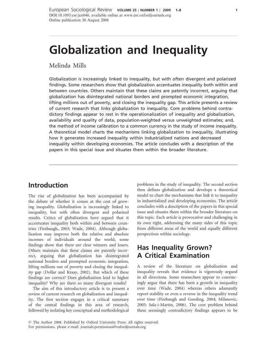 research papers on globalization