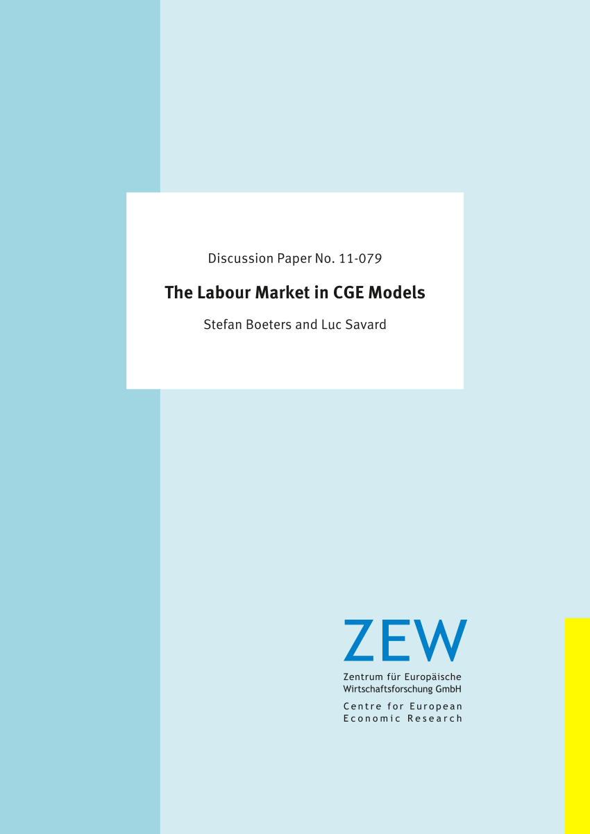 Pdf The Labour Market In Cge Models