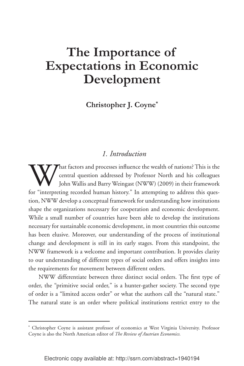 essay on importance of economic development