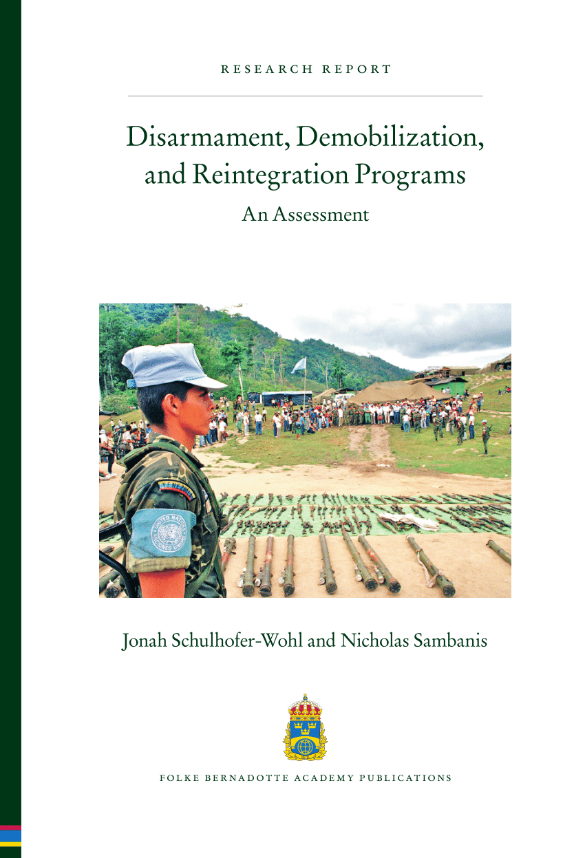Pdf Disarmament Demobilization And Reintegration Programs An