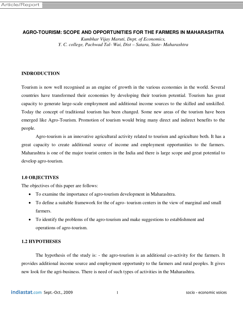 agro-tourism project proposal