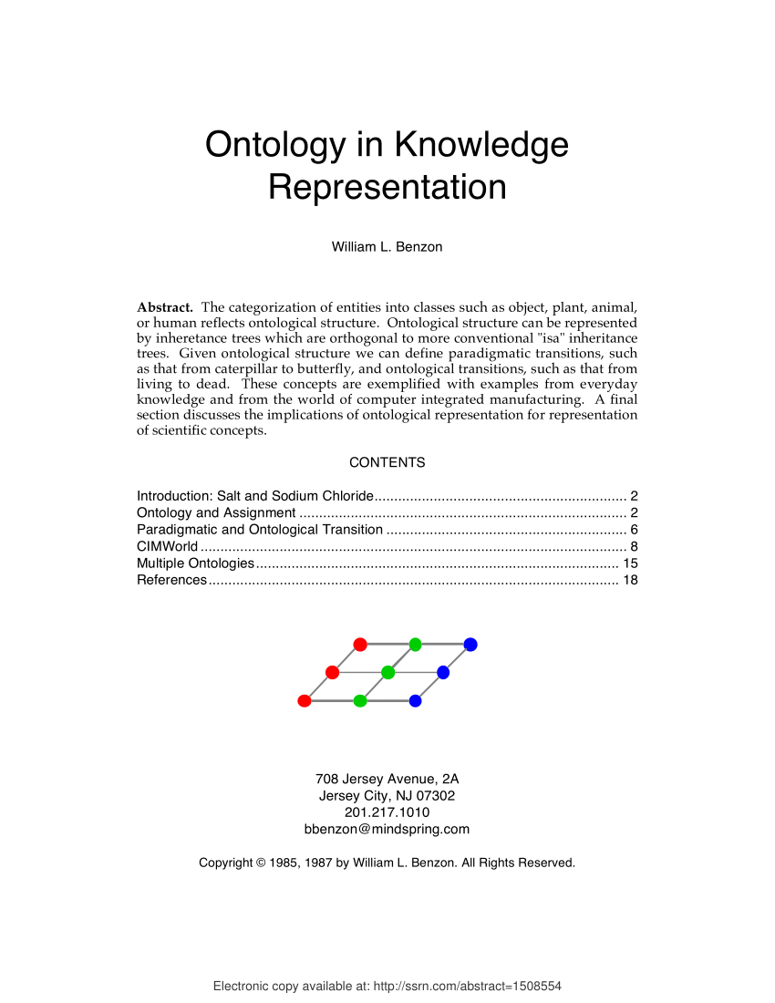 (PDF) Ontology in Knowledge Representation