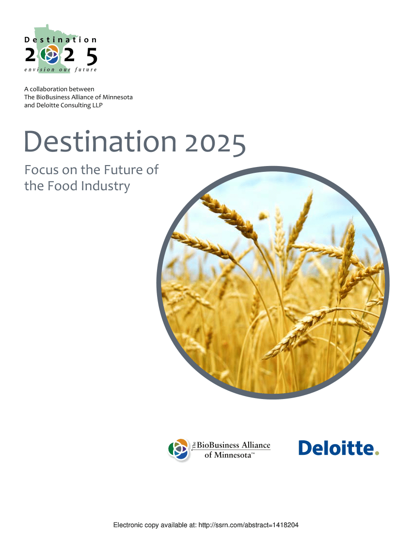 (PDF) Destination 2025 Focus on the Future of the Food Industry