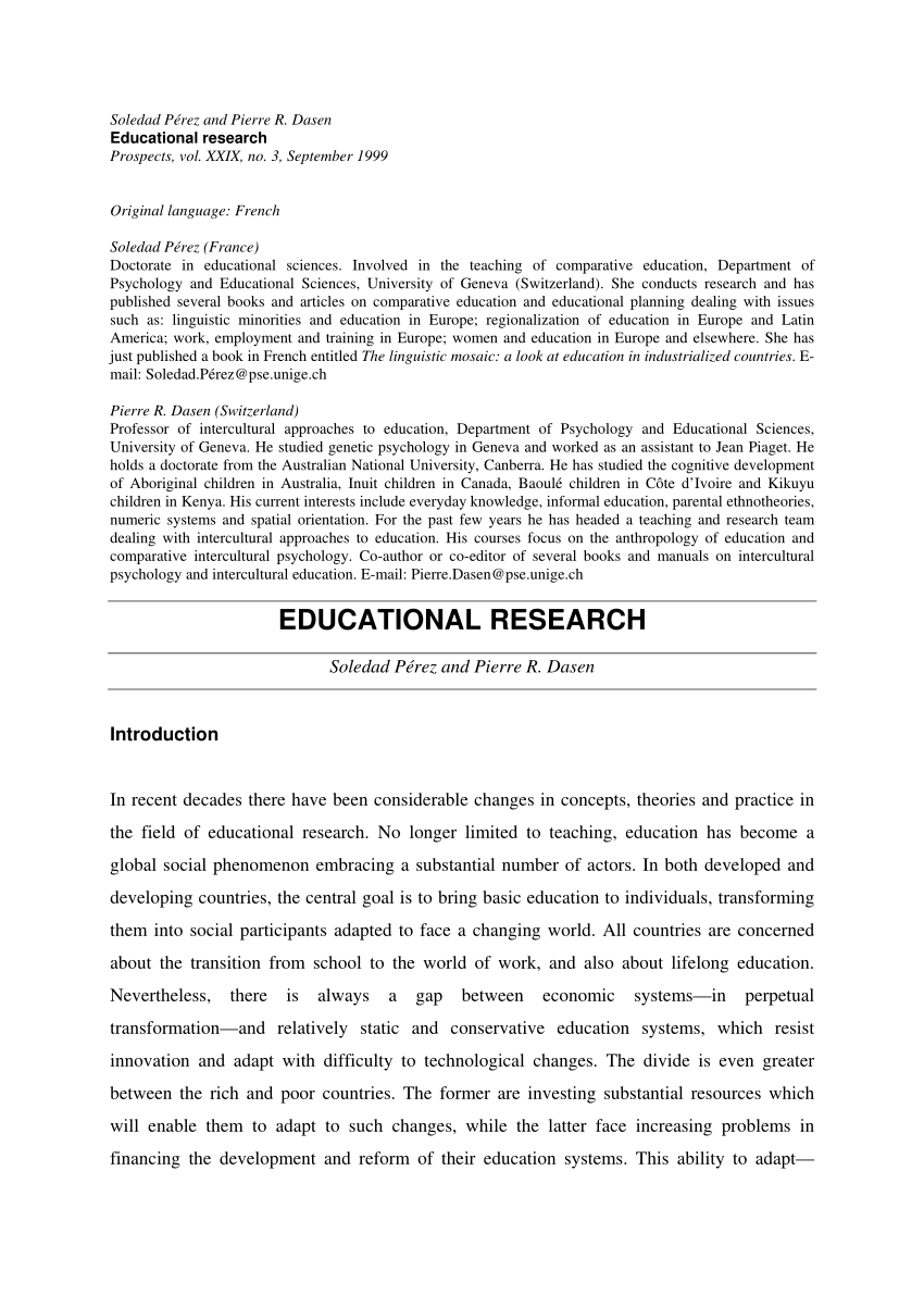 research paper educational