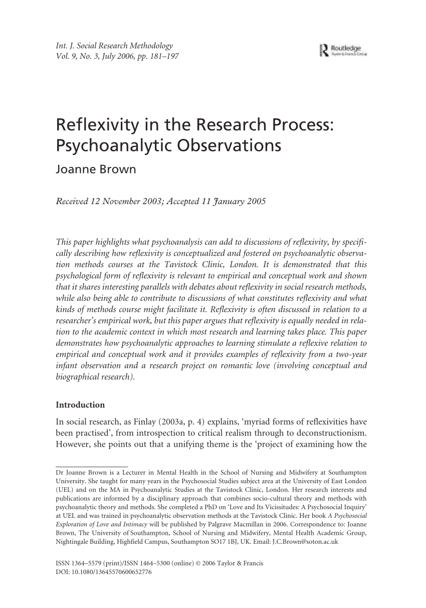 how to write reflexivity in qualitative research