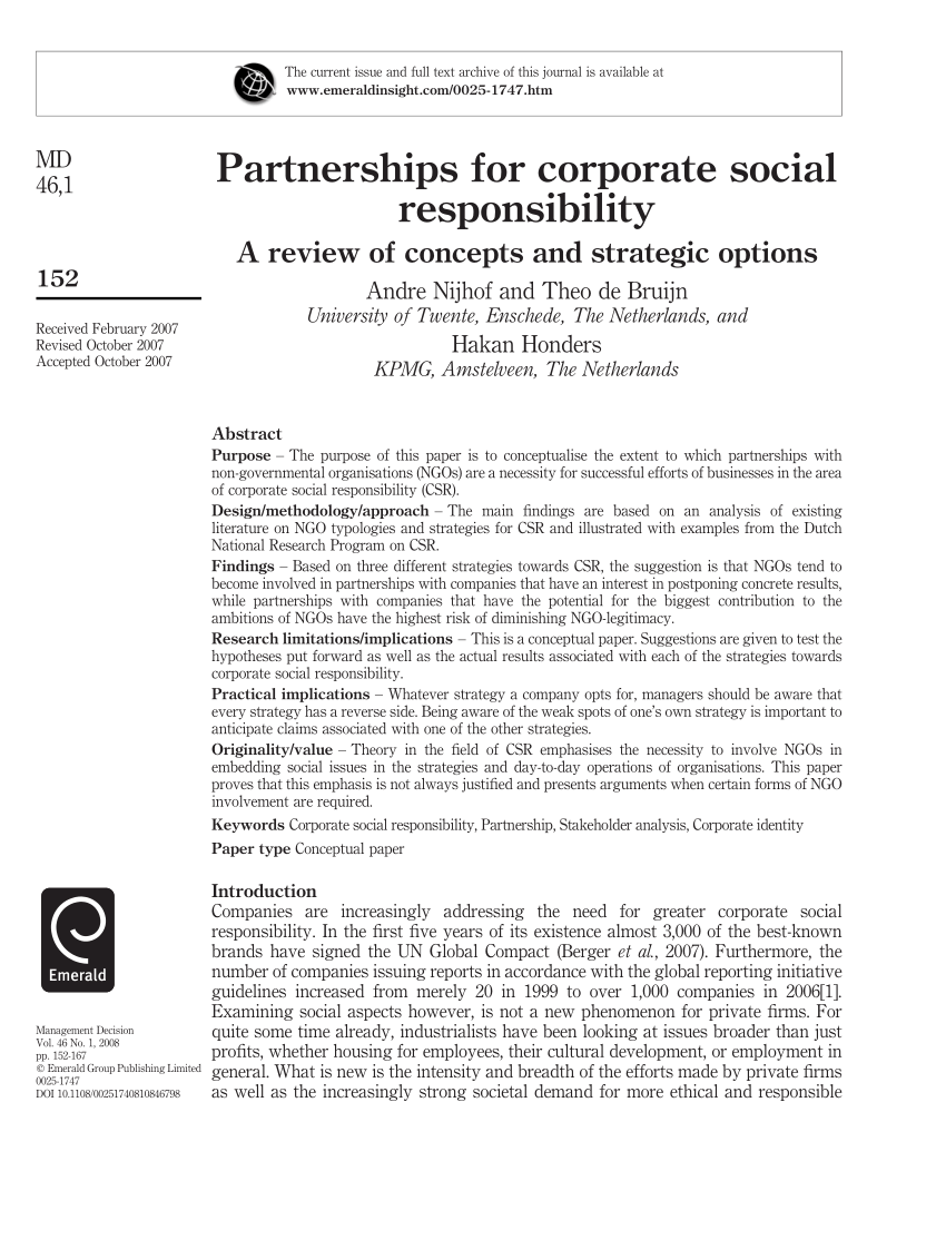 sample research proposal on corporate social responsibility