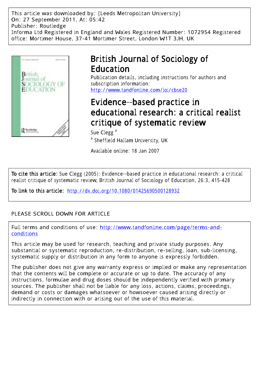 systematic reviews in educational research pdf
