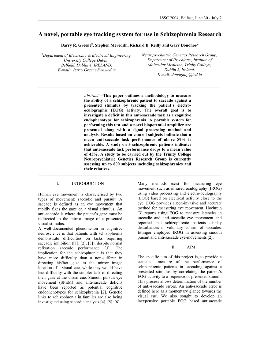 Term paper on schizophrenia